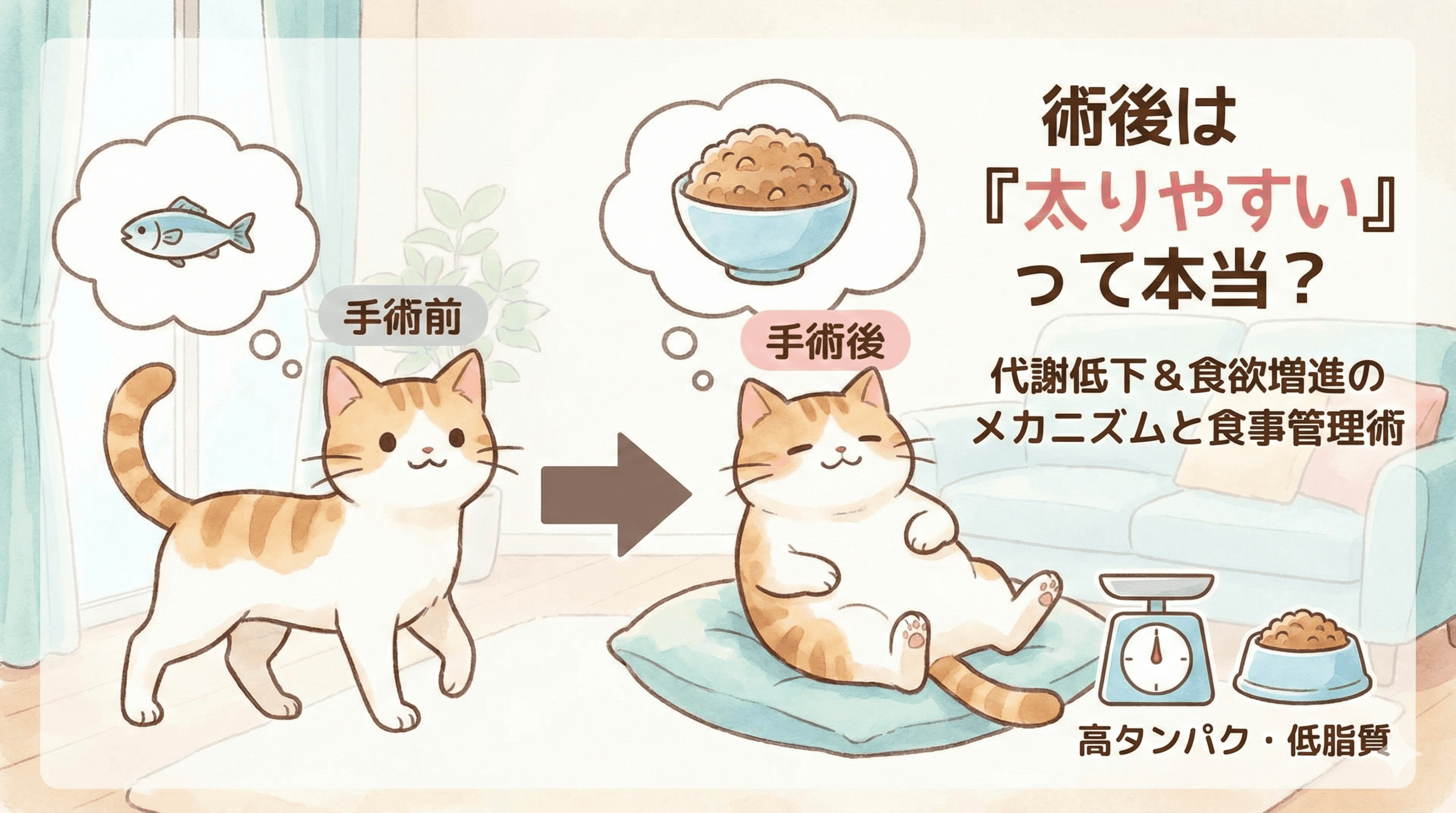 【避妊・去勢後】愛猫が急に太った…! 「手術後用フード」は必要? リバウンドしない食事管理の正解