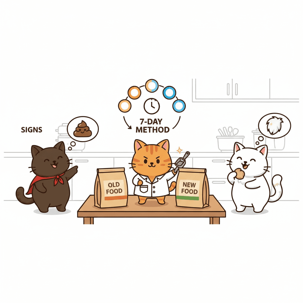 【実践編】フードを切り替える勇気。愛猫の「うんち」と「毛並み」が教える“最適解”の見つけ方